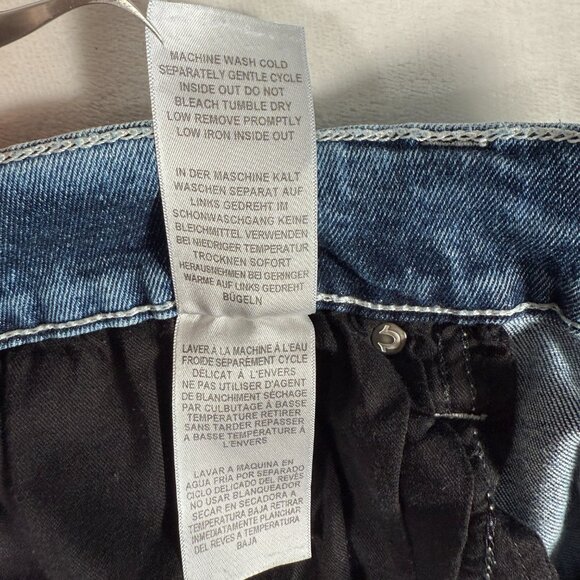 True Religion Rocco Jeans Men Size 44 Relaxed Skinny Denim Flap Pocket W42 L28.5 - Picture 11 of 15